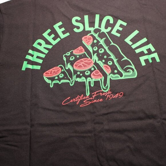 Adidas Mens Medium Lounge Pizza Graphic T-Shirt π Black 100% Cotton Casual Tee - Picture 8 of 9